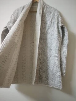 Indian Printed Kantha Quilted Jacket, Cotton Quilted Reversible Jacket, Print Kantha Jacket, Women Handmade Coat, Bohme Jacket For Christmas