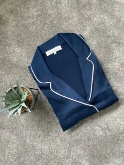 Navy Blue Personalised Women's Navy Blue Pyjamas/ Pajamas Available In All Sizes And Colour Options. Personalised Pyjamas Christmas Gift -Jewellery Paradise il fullxfull.3512302033 ry33