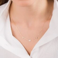 Name Necklace Gold, Christmas Gifts, Letter Necklace Gold, Plated, Initial Necklace, Sterling Silver, Letter Necklace, Name Necklace Gold 13 Name Necklace Gold, Christmas Gifts, Letter Necklace Gold, Plated, Initial Necklace, Sterling Silver, Letter Necklace, Name Necklace Gold -Jewellery Paradise il fullxfull.3519741207 hk81