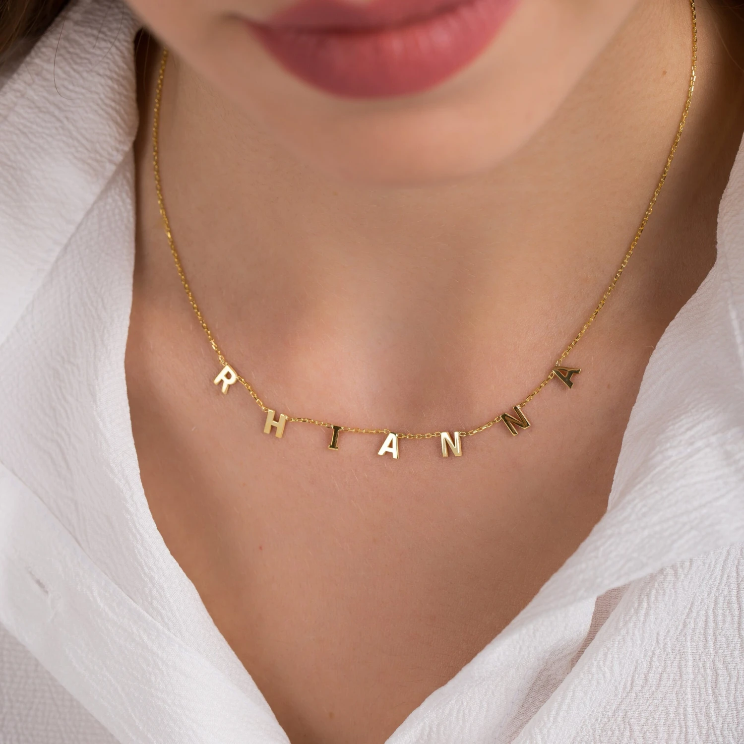 Name Necklace Gold, Christmas Gifts, Letter Necklace Gold, Plated, Initial Necklace, Sterling Silver, Letter Necklace, Name Necklace Gold 10 Name Necklace Gold, Christmas Gifts, Letter Necklace Gold, Plated, Initial Necklace, Sterling Silver, Letter Necklace, Name Necklace Gold - Image 8