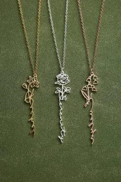 Floral Name Necklace, Personalized Birth Flower Name Necklace, Christmas Gifts - Gift For Mother Birthday Gift, Personalized Jewelry 16 Floral Name Necklace, Personalized Birth Flower Name Necklace, Christmas Gifts - Gift For Mother Birthday Gift, Personalized Jewelry -Jewellery Paradise il fullxfull.3525438702 qt6d