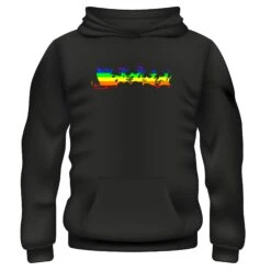 Pride Santa Flying Christmas LGBT LGBTQ Family Santa Xmas Games Stockings Merry Christmas Lockdown Funny Comedy Novelty Hoodie