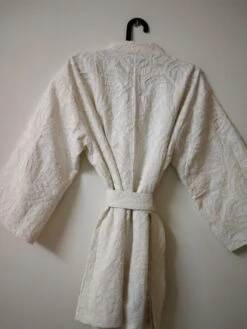 Cutwork Short Winter Kimono Robe, Indian Cotton Cutwork Women Jacket Coat, White Handmade Cutwork Beach Kimono For Christmas Gift For Mom -Jewellery Paradise il fullxfull.3528946681 8z9q
