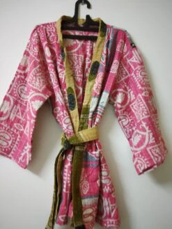 Indian Cotton Handmade Kantha Short Kimono Jacket , Lightweight Women Short Coat, Unisex Wear Jacket, Women Robe Christmas Gift For Her/ Him 9 Indian Cotton Handmade Kantha Short Kimono Jacket , Lightweight Women Short Coat, Unisex Wear Jacket, Women Robe Christmas Gift For Her/ Him -Jewellery Paradise il fullxfull.3529202905 fmm7