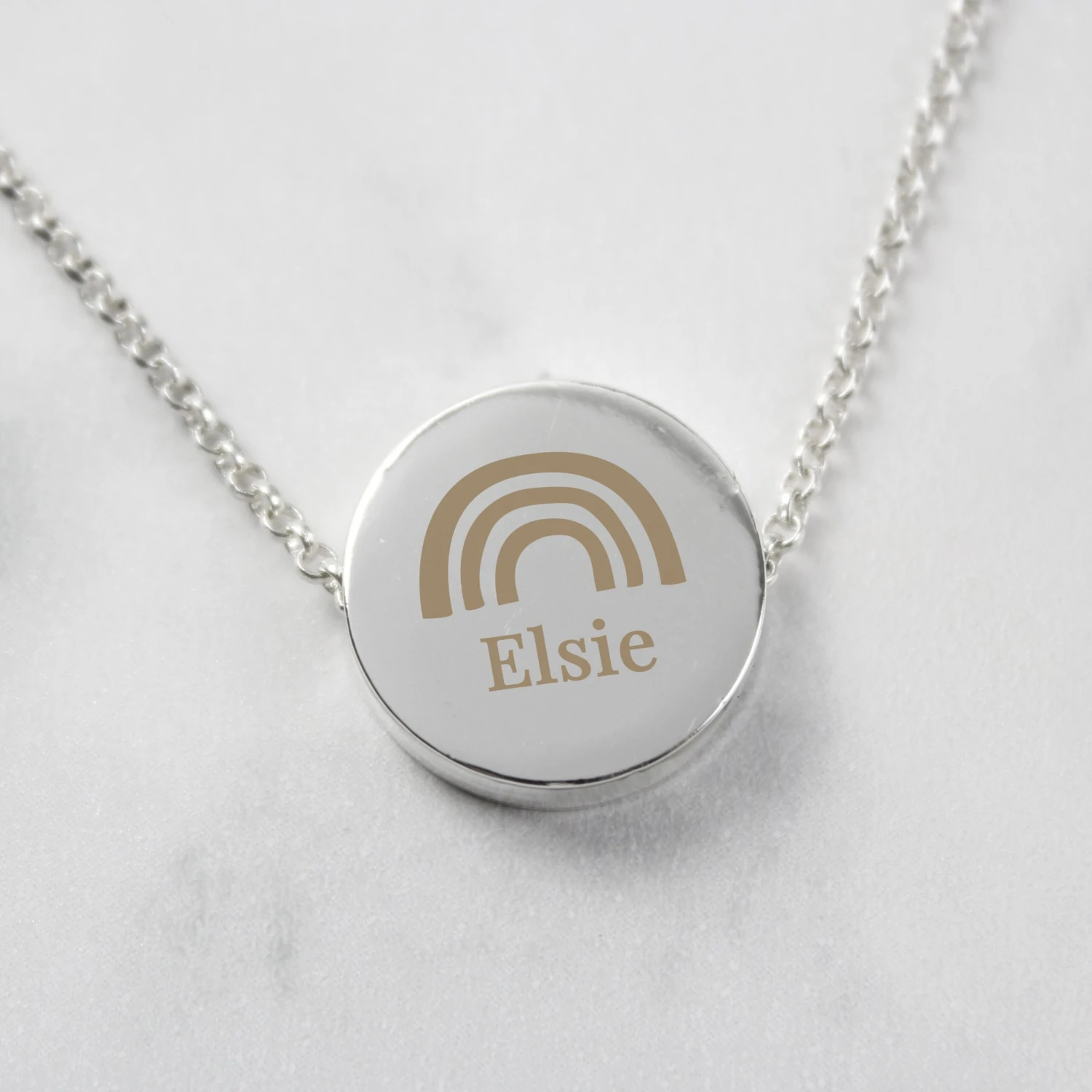 Personalised Rainbow Disc Necklace - Personalised Necklace - Rainbow Gift - Christmas Gift 6 Personalised Rainbow Disc Necklace - Personalised Necklace - Rainbow Gift - Christmas Gift - Image 4