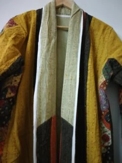 Handmade Applique Cut Work Jacket, Cut Work Embroidery Coat Jacket, Reversible Kantha Winter Coat, Patchwork Jacket For Christmas Gift -Jewellery Paradise il fullxfull.3536486311 96l2