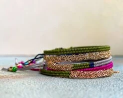 Essential Bracelet Set Of Five, Matching Bracelet, Adjustable Bracelet Set For Women, Chain Bracelet, Beach Party Accessory, Christmas Gift