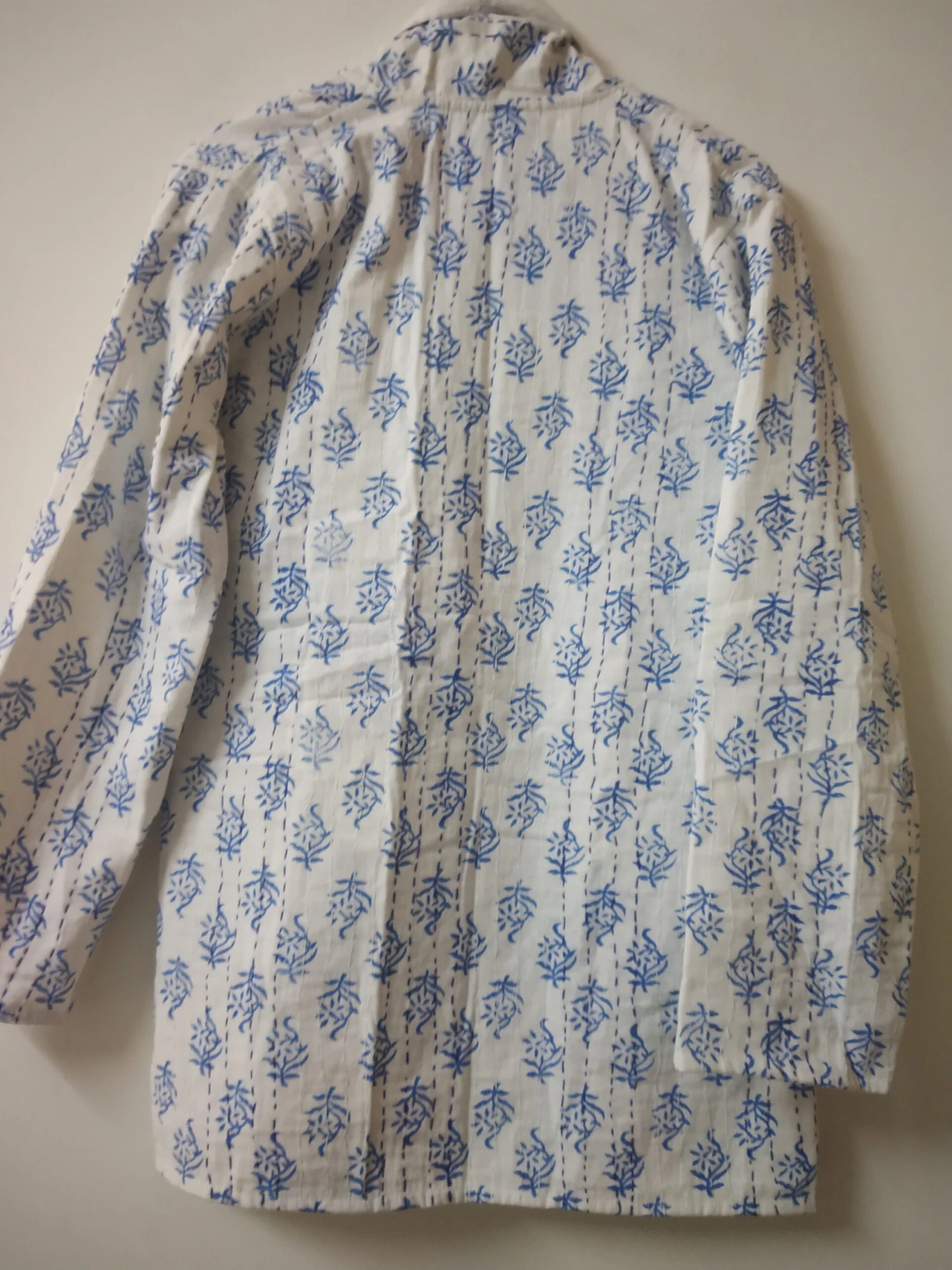 Block Print Kantha Reversible Jacket, Indian Hand Block Print Quilted Kimono, Kantha Handmade Jacket, Women Coat, Bohme Jacket For Christmas 8 Block Print Kantha Reversible Jacket, Indian Hand Block Print Quilted Kimono, Kantha Handmade Jacket, Women Coat, Bohme Jacket For Christmas - Image 6