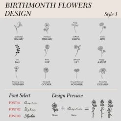 Floral Name Necklace, Personalized Birth Flower Name Necklace, Christmas Gifts - Gift For Mother Birthday Gift, Personalized Jewelry 20 Floral Name Necklace, Personalized Birth Flower Name Necklace, Christmas Gifts - Gift For Mother Birthday Gift, Personalized Jewelry -Jewellery Paradise il fullxfull.3573008857 dsuf 1