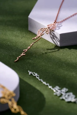 Floral Name Necklace, Personalized Birth Flower Name Necklace, Christmas Gifts - Gift For Mother Birthday Gift, Personalized Jewelry 17 Floral Name Necklace, Personalized Birth Flower Name Necklace, Christmas Gifts - Gift For Mother Birthday Gift, Personalized Jewelry -Jewellery Paradise il fullxfull.3573009677 4c4t 1