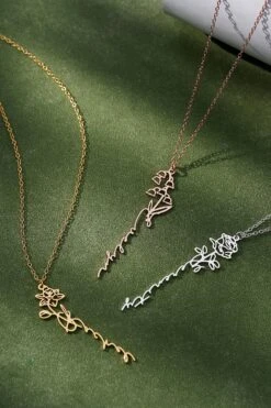 Floral Name Necklace, Personalized Birth Flower Name Necklace, Christmas Gifts - Gift For Mother Birthday Gift, Personalized Jewelry 19 Floral Name Necklace, Personalized Birth Flower Name Necklace, Christmas Gifts - Gift For Mother Birthday Gift, Personalized Jewelry -Jewellery Paradise il fullxfull.3573026753 sg11 1