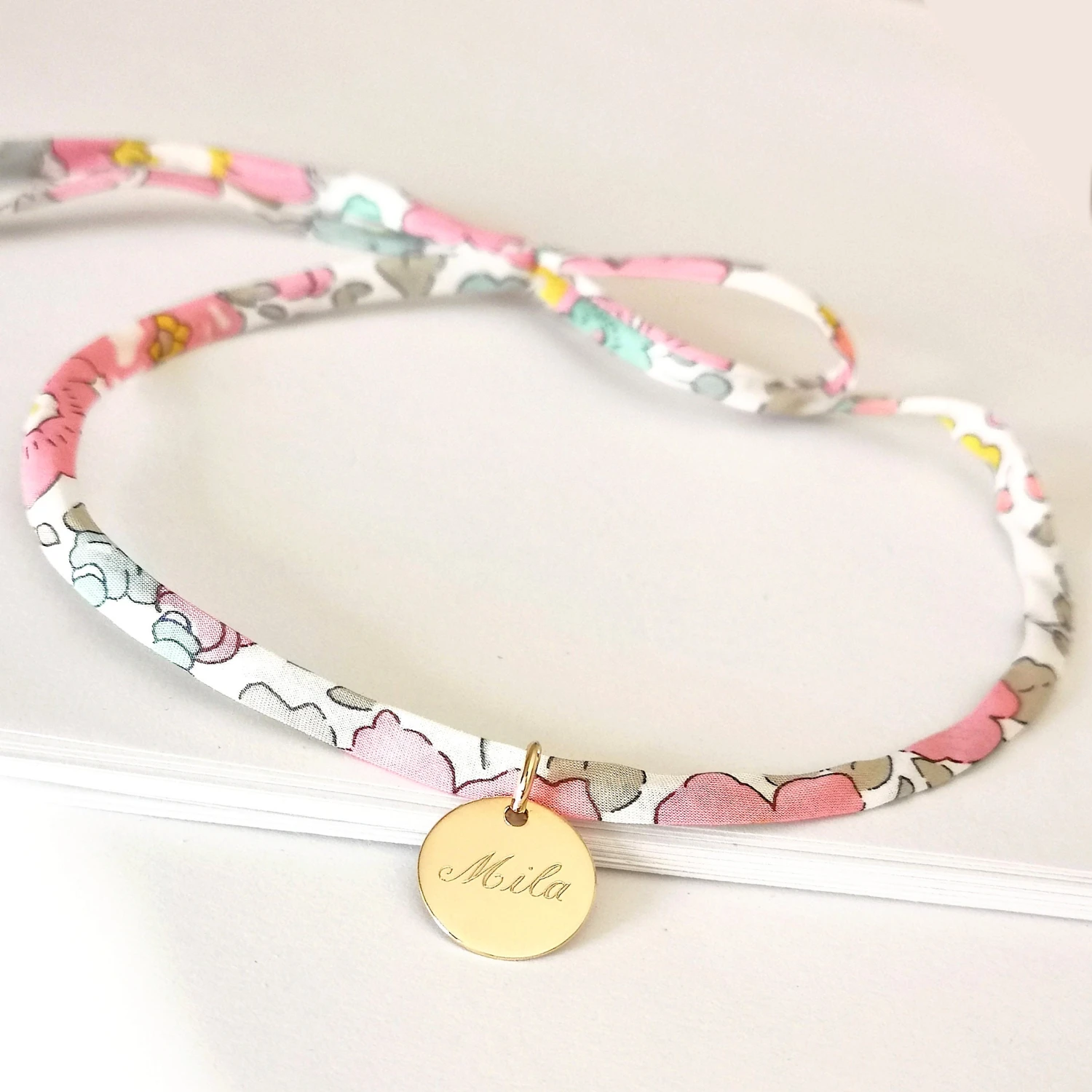 Gold Plated Custom Necklace With Engraving Name Liberty Cord Personalized Christmas Gift Baptism Or Birthday Girl 4 Gold Plated Custom Necklace With Engraving Name Liberty Cord Personalized Christmas Gift Baptism Or Birthday Girl - Image 2