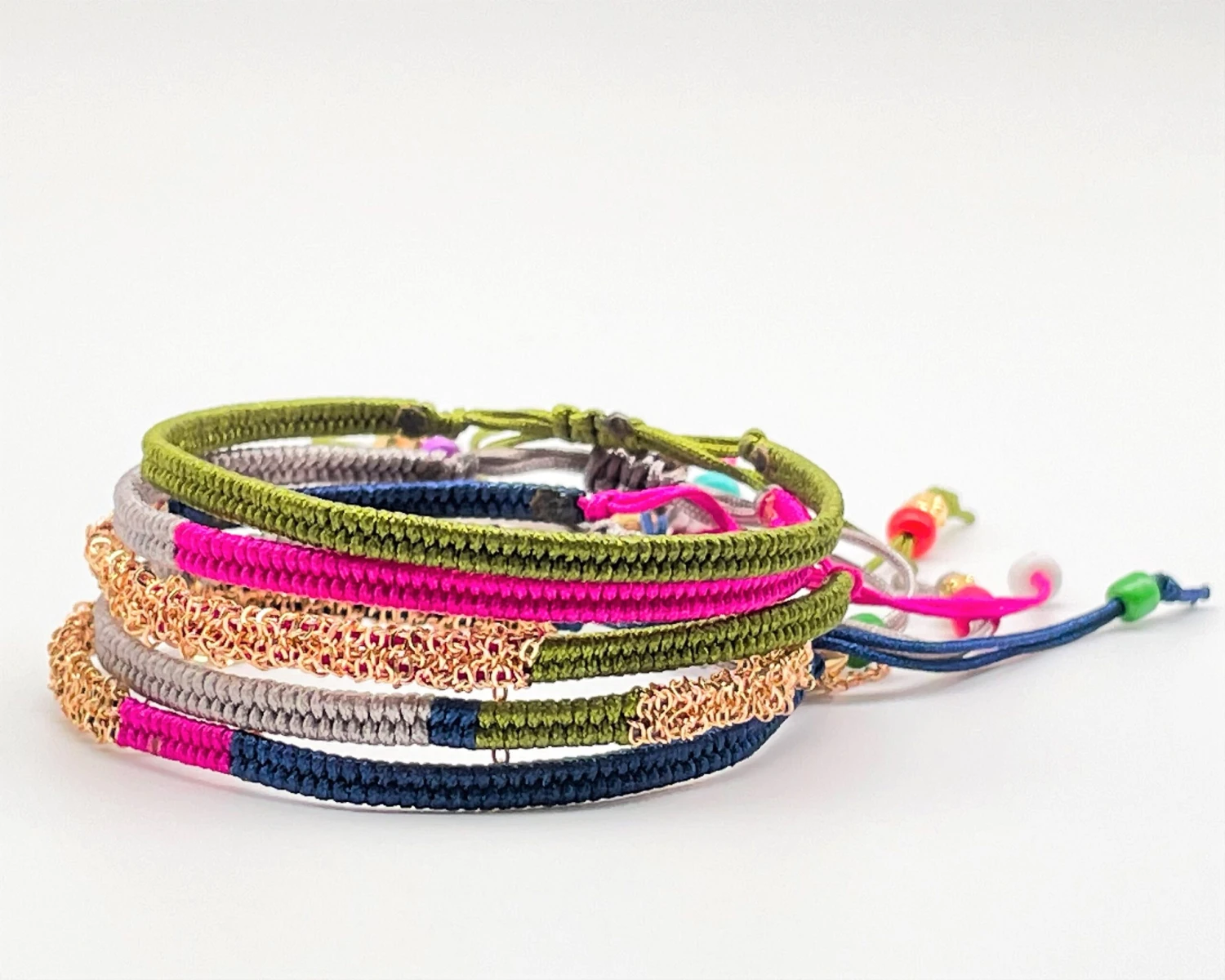 Essential Bracelet Set Of Five, Matching Bracelet, Adjustable Bracelet Set For Women, Chain Bracelet, Beach Party Accessory, Christmas Gift 4 Essential Bracelet Set Of Five, Matching Bracelet, Adjustable Bracelet Set For Women, Chain Bracelet, Beach Party Accessory, Christmas Gift - Image 2