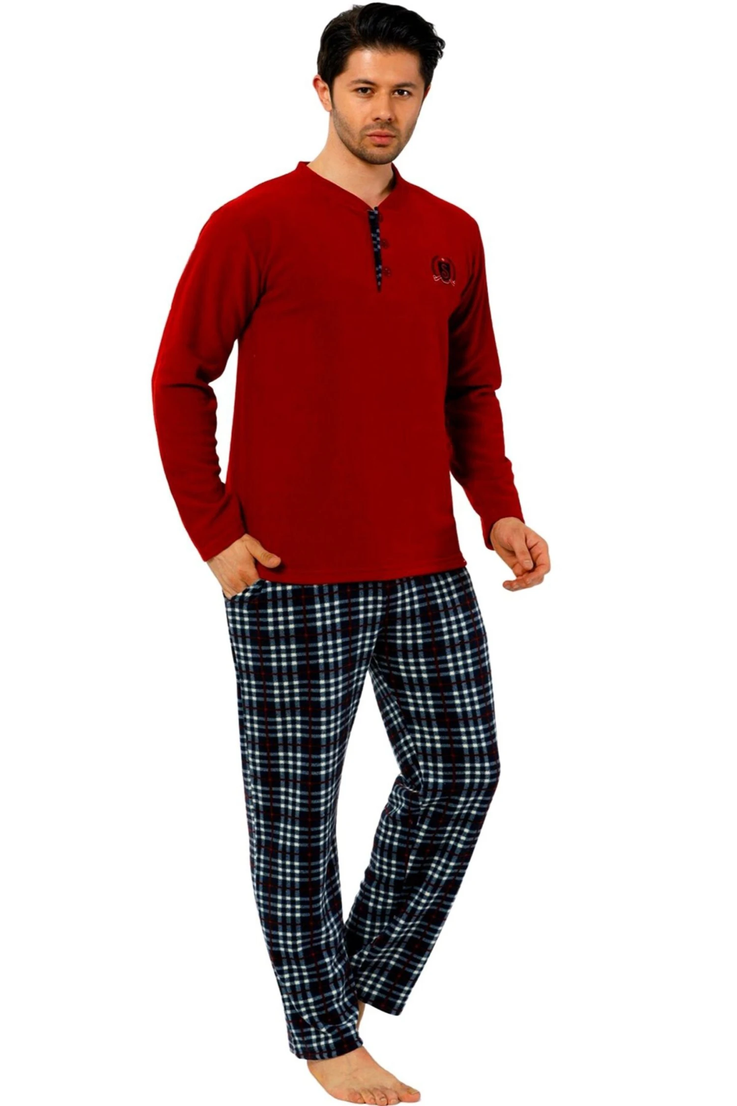 Men's Pajamas Set, Winter Warm Fleece Non-Sweaty , Thick And Warm Pajama Set, Winter Pajamas For Men, Cozy Man Pajama Set, Christmas Gift 4 Men's Pajamas Set, Winter Warm Fleece Non-Sweaty , Thick And Warm Pajama Set, Winter Pajamas For Men, Cozy Man Pajama Set, Christmas Gift - Image 2