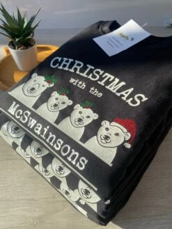 Polar Bear Matching Family Christmas Pyjamas, XXL Pyjamas, Christmas Family Pjs, Family Matching PJs,
