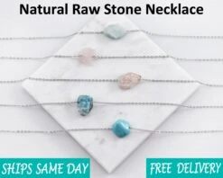 Raw Crystal Necklace Christmas Gift , Rose Quartz, Carnelian Rough Cut Stone Necklace, Opal Necklace, Stone Pendant, Healing Crystals -Jewellery Paradise il fullxfull.3641759464 qd91