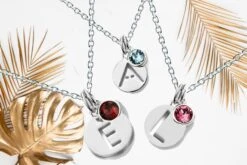 Swarovski Crystal Necklace, Personalised Birthstone Necklace, Sterling Silver, Initial, Personalised Gifts, Gifts For Mum, Christmas Gifts