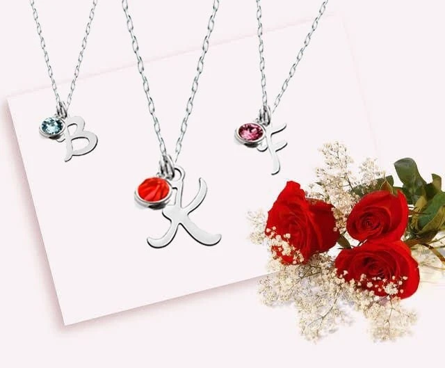 Personalised Birthstone, Initial Necklace, Birthstone Necklace, Silver Necklace, Personalised, Birthday Gift, Gift For Her, Christmas Gift 4 Personalised Birthstone, Initial Necklace, Birthstone Necklace, Silver Necklace, Personalised, Birthday Gift, Gift For Her, Christmas Gift - Image 2