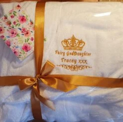 Name With Crown Personalised Embroidered Quality Bath Robe Birthday Valentine Christmas