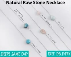 Raw Crystal Necklace Christmas Gift , Rose Quartz, Carnelian Rough Cut Stone Necklace, Opal Necklace, Stone Pendant, Healing Crystals -Jewellery Paradise il fullxfull.3689372243 sz8v