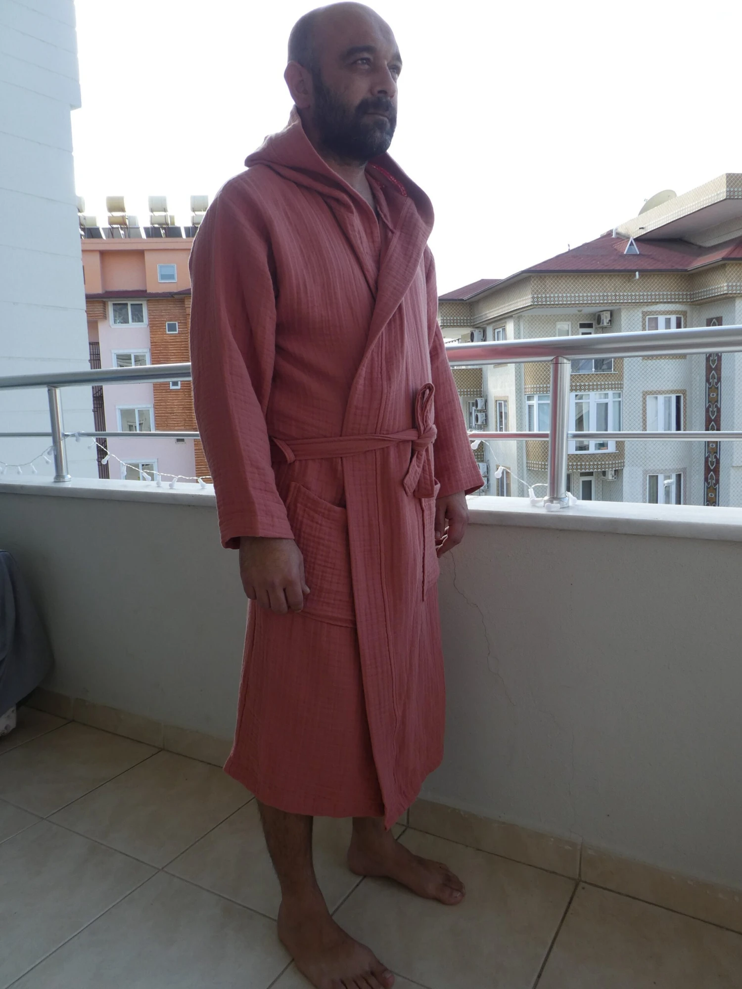 4 Layers Muslin Men Hooded Robe, Cotton Adult Spa Robes, Organic Bathrobe For Men, Christmas Gift Idea For Him For Husband, Turkish Bathrobe 3 4 Layers Muslin Men Hooded Robe, Cotton Adult Spa Robes, Organic Bathrobe For Men, Christmas Gift Idea For Him For Husband, Turkish Bathrobe