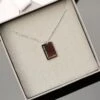 Personalised Rectangle Necklace In Silver, Gold Or Rose Gold Engraved In A Modern Font - Gift For Her, Him, Birthday, Anniversary, Christmas -Jewellery Paradise il fullxfull.3714426487 oohr