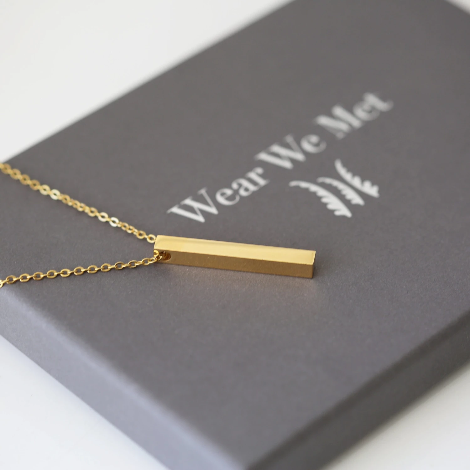 Personalised Bar Necklace In Silver, Gold Or Rose Gold Engraved In A Modern Font - Gift For Her, Him, Birthday, Anniversary, Christmas 4 Personalised Bar Necklace In Silver, Gold Or Rose Gold Engraved In A Modern Font - Gift For Her, Him, Birthday, Anniversary, Christmas - Image 2
