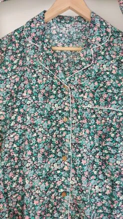 SILK/ COTTON Womens Cotton Pyjamas Set, Black Floral Pure Cotton Pyjama Full Length Set, Christmas Gifts -Jewellery Paradise il fullxfull.3732675958 cw36