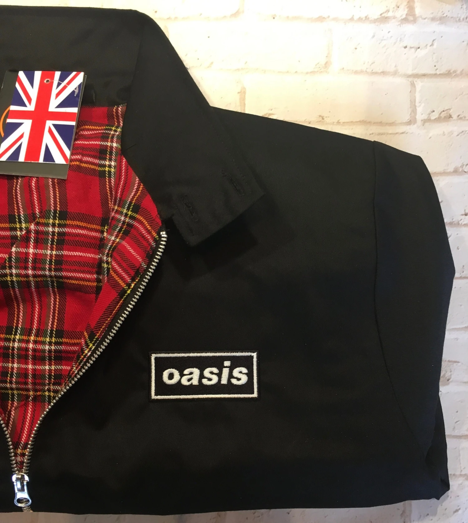 Oasis Casual Black Harrington Jacket Classic Vintage Mods Scooter Mod Ska Skinhead Retro Punk Unisex Christmas Present 3 Oasis Casual Black Harrington Jacket Classic Vintage Mods Scooter Mod Ska Skinhead Retro Punk Unisex Christmas Present