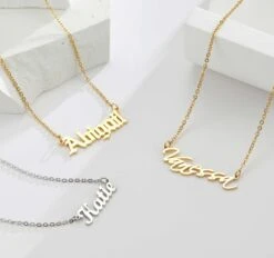 Silver Personalised Name Necklace, Birthday Gifts For Her, Personalized Engraved Jewelry, 18K Gold Plated Necklace, Christmas Gifts For Her 14 Silver Personalised Name Necklace, Birthday Gifts For Her, Personalized Engraved Jewelry, 18K Gold Plated Necklace, Christmas Gifts For Her -Jewellery Paradise il fullxfull.3810630272 8td3