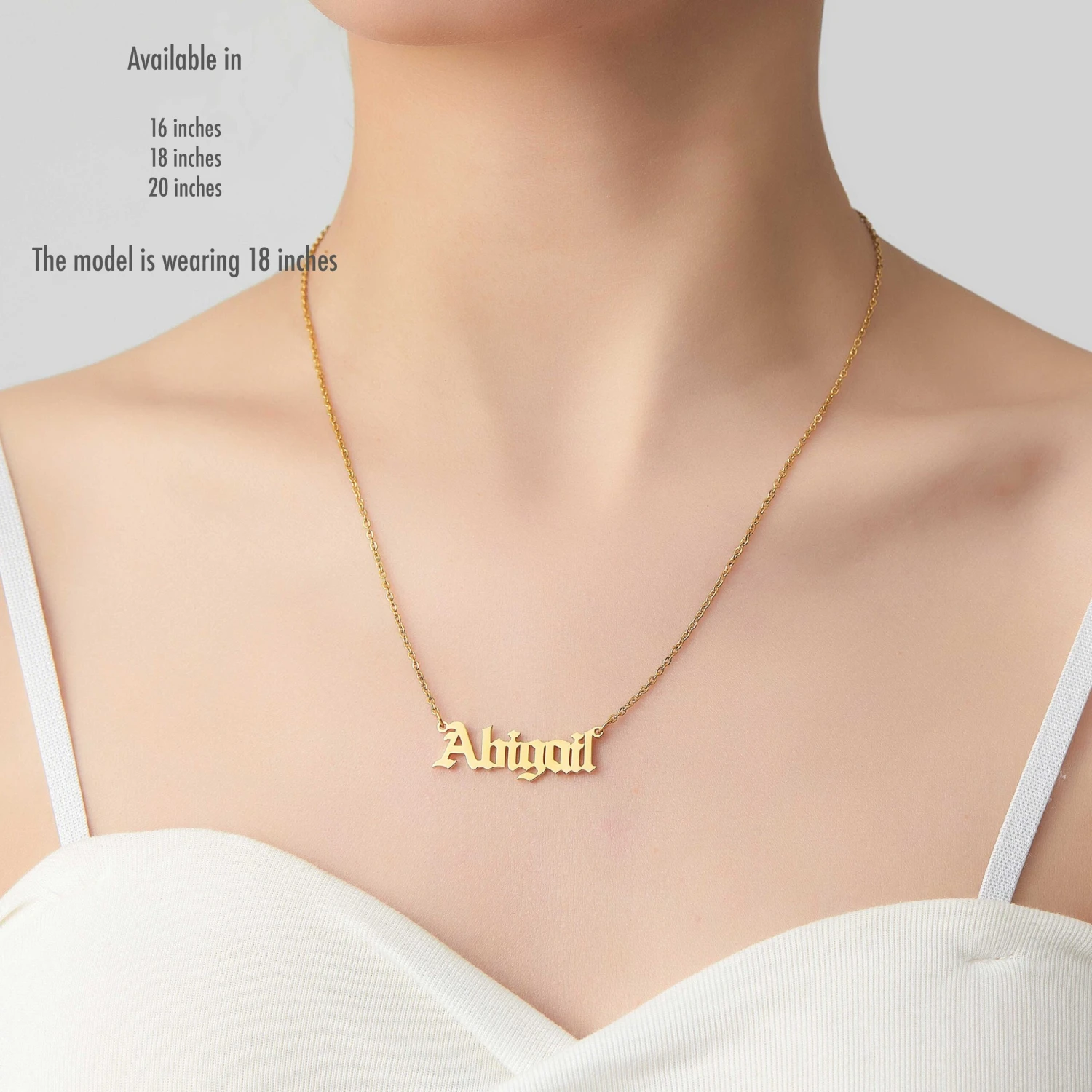 Silver Personalised Name Necklace, Birthday Gifts For Her, Personalized Engraved Jewelry, 18K Gold Plated Necklace, Christmas Gifts For Her 7 Silver Personalised Name Necklace, Birthday Gifts For Her, Personalized Engraved Jewelry, 18K Gold Plated Necklace, Christmas Gifts For Her - Image 5