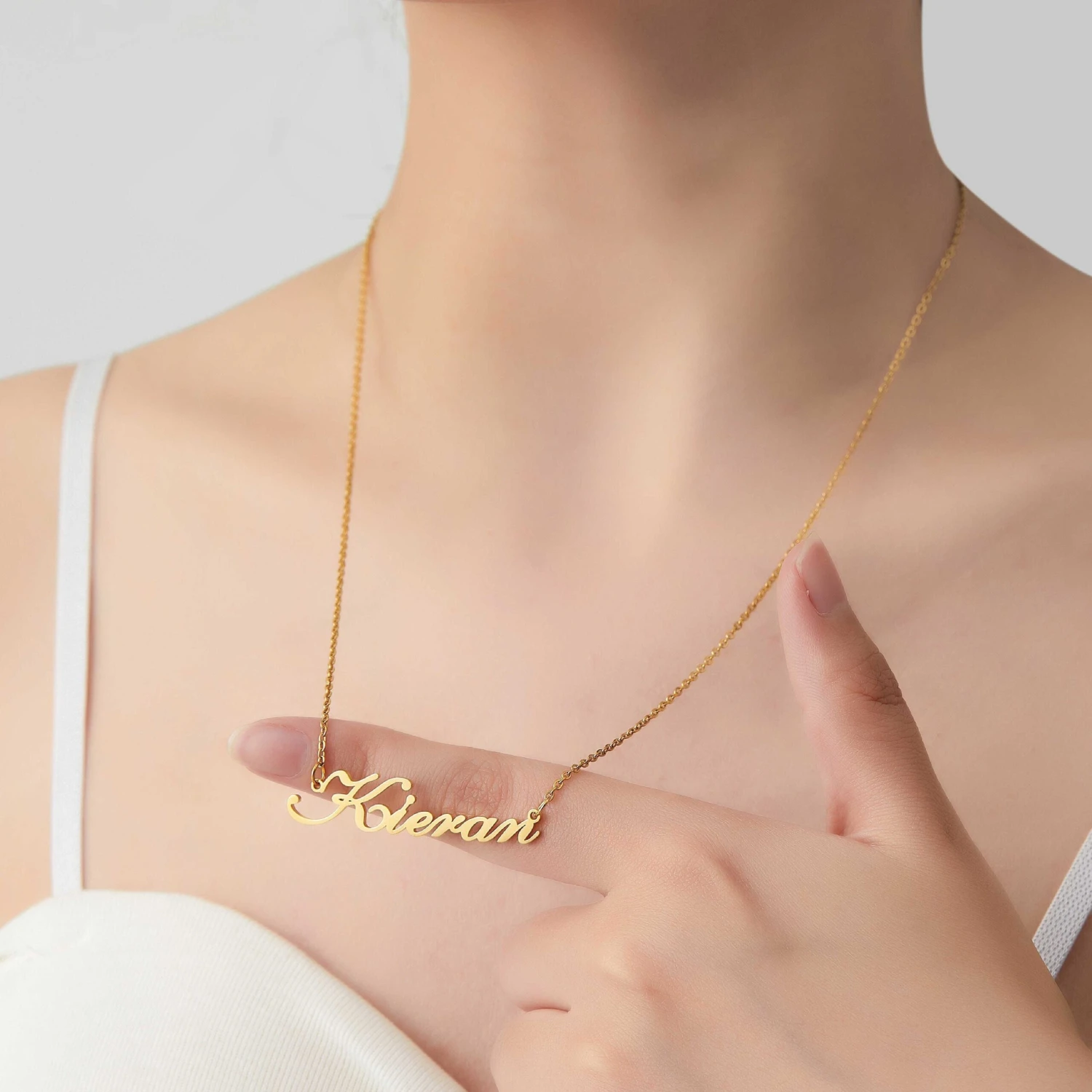 Silver Personalised Name Necklace, Birthday Gifts For Her, Personalized Engraved Jewelry, 18K Gold Plated Necklace, Christmas Gifts For Her 4 Silver Personalised Name Necklace, Birthday Gifts For Her, Personalized Engraved Jewelry, 18K Gold Plated Necklace, Christmas Gifts For Her - Image 2