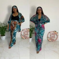 Party Dress Outfit Kimono And Trouser Outfit Set Summer Outfit Occasion Christmas Outfit