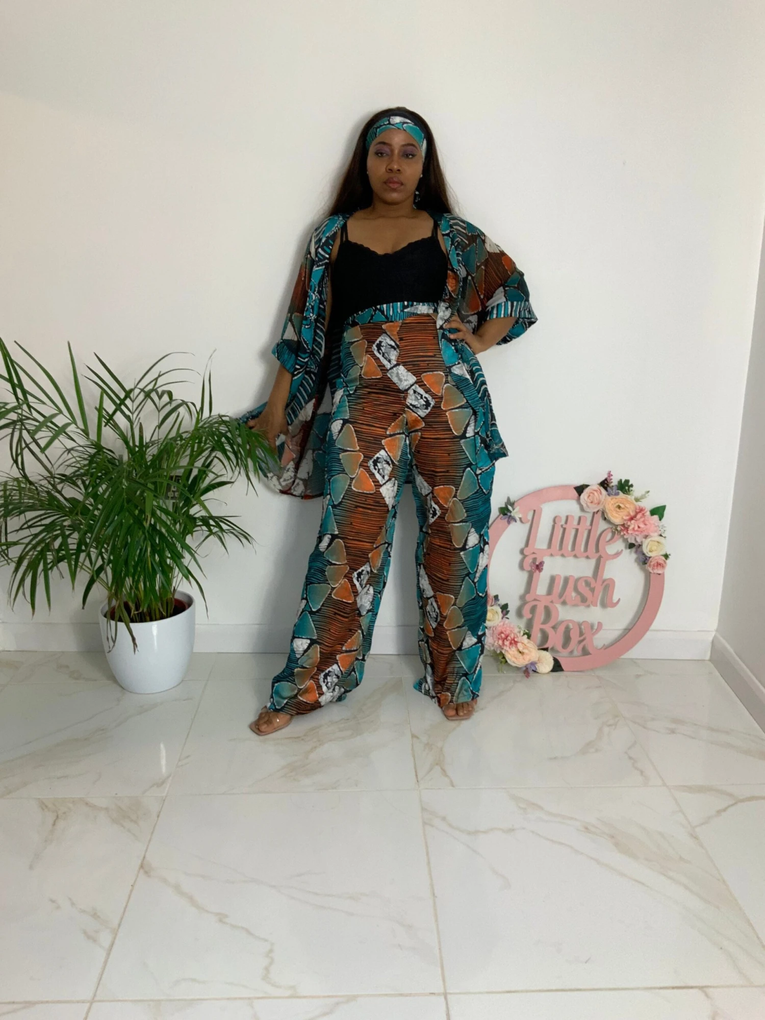 Party Dress Outfit Kimono And Trouser Outfit Set Summer Outfit Occasion Christmas Outfit 4 Party Dress Outfit Kimono And Trouser Outfit Set Summer Outfit Occasion Christmas Outfit - Image 2