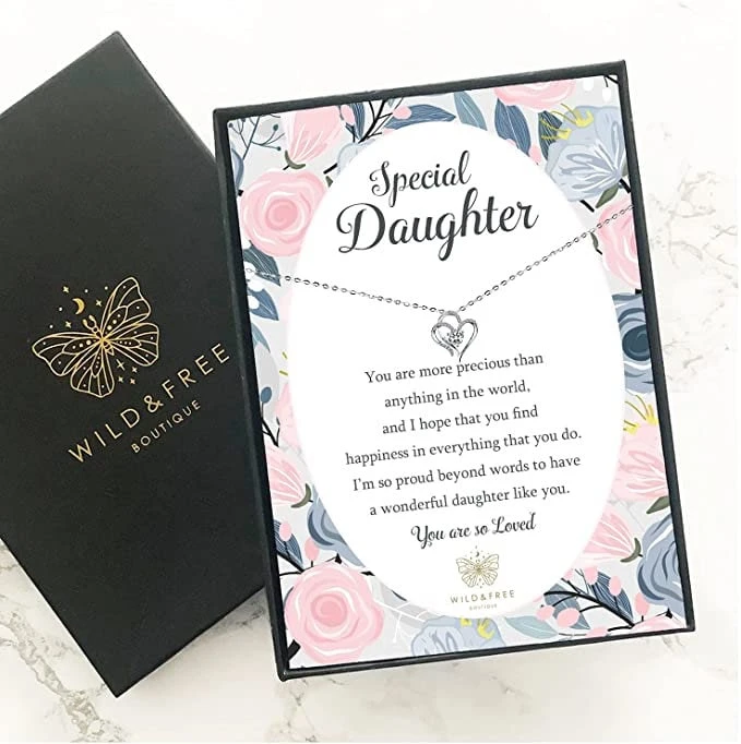 Daughter Necklace Jewellery Gift Present With Special Thoughtful Words And Beautiful Gift Box Perfect For Birthday Or Christmas 3 Daughter Necklace Jewellery Gift Present With Special Thoughtful Words And Beautiful Gift Box Perfect For Birthday Or Christmas