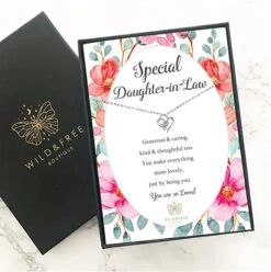 Daughter In Law Necklace Jewellery Gift Present With Special Thoughtful Words And Beautiful Gift Box Perfect For Birthday Or Christmas