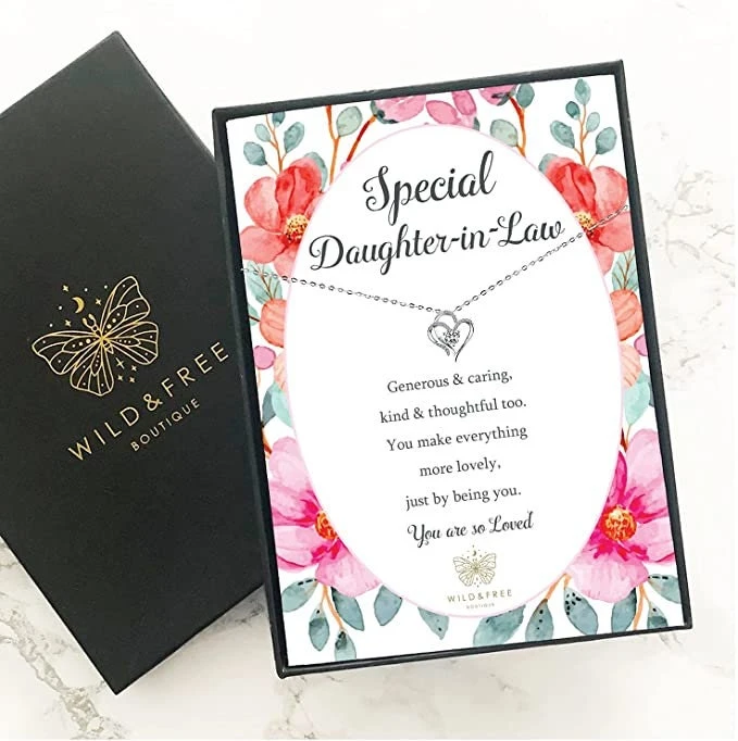 Daughter In Law Necklace Jewellery Gift Present With Special Thoughtful Words And Beautiful Gift Box Perfect For Birthday Or Christmas 3 Daughter In Law Necklace Jewellery Gift Present With Special Thoughtful Words And Beautiful Gift Box Perfect For Birthday Or Christmas