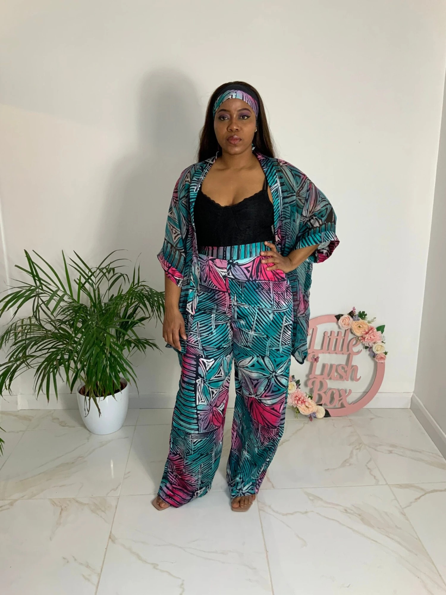 Party Dress Outfit Kimono And Trouser Outfit Set Summer Outfit Occasion Christmas Outfit 6 Party Dress Outfit Kimono And Trouser Outfit Set Summer Outfit Occasion Christmas Outfit - Image 4