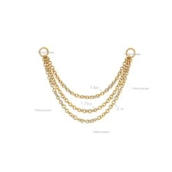 14k Solid Yellow Gold Triple Chain Stud Earring, Charm Chain Ear Jacket For Earrings, Three Chain Layering Earrings Fine Jewelry Christmas 10 14k Solid Yellow Gold Triple Chain Stud Earring, Charm Chain Ear Jacket For Earrings, Three Chain Layering Earrings Fine Jewelry Christmas -Jewellery Paradise il fullxfull.3935572076 9upu