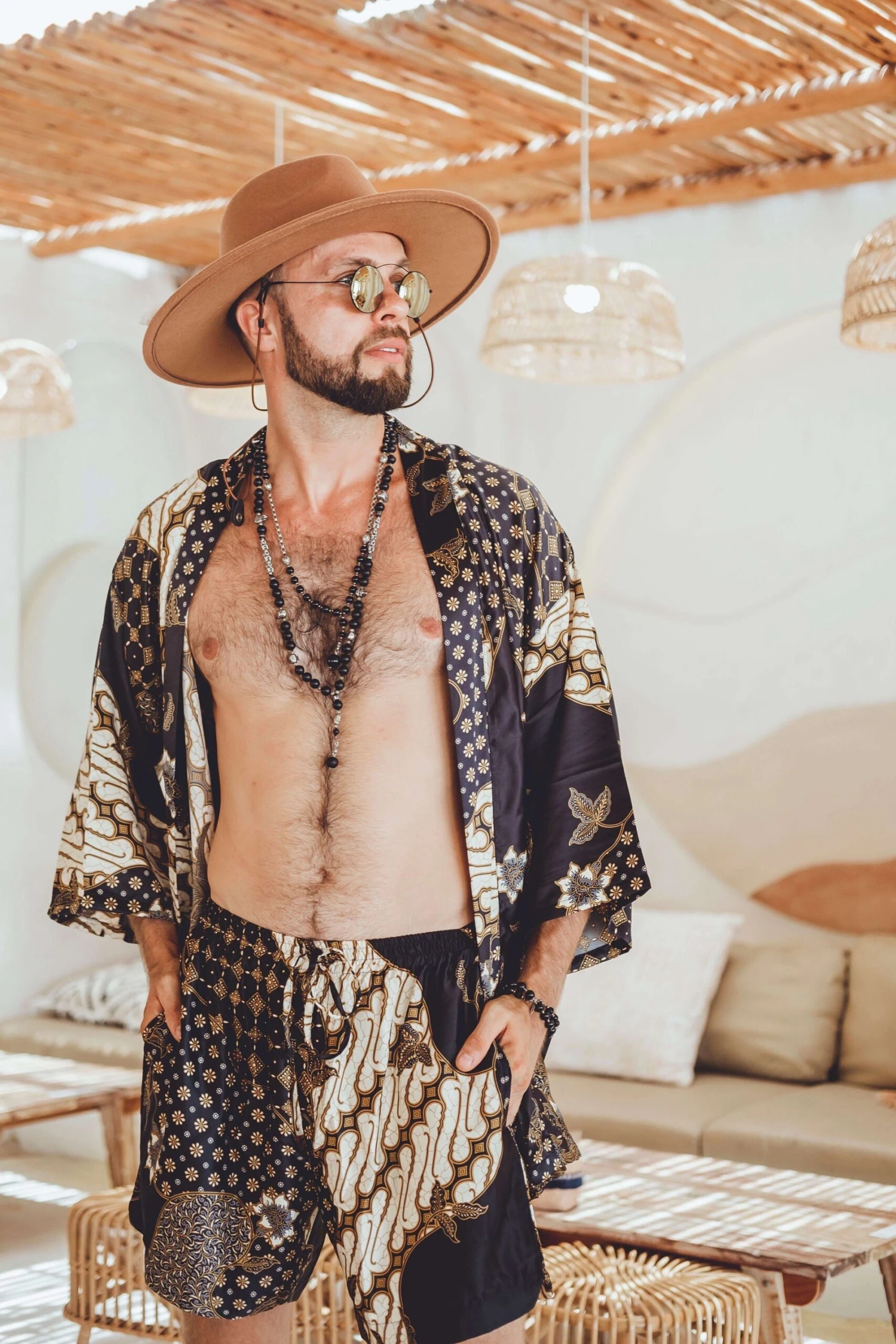 Black&Ivory Short Silk Kimono + Boxers ~ Silk Jacket Robe For Man ~ Silk Pajama Robe For Men ~ Cardigan With Boxers ~ Christmas Gift For Him 9 Black&Ivory Short Silk Kimono + Boxers ~ Silk Jacket Robe For Man ~ Silk Pajama Robe For Men ~ Cardigan With Boxers ~ Christmas Gift For Him - Image 7