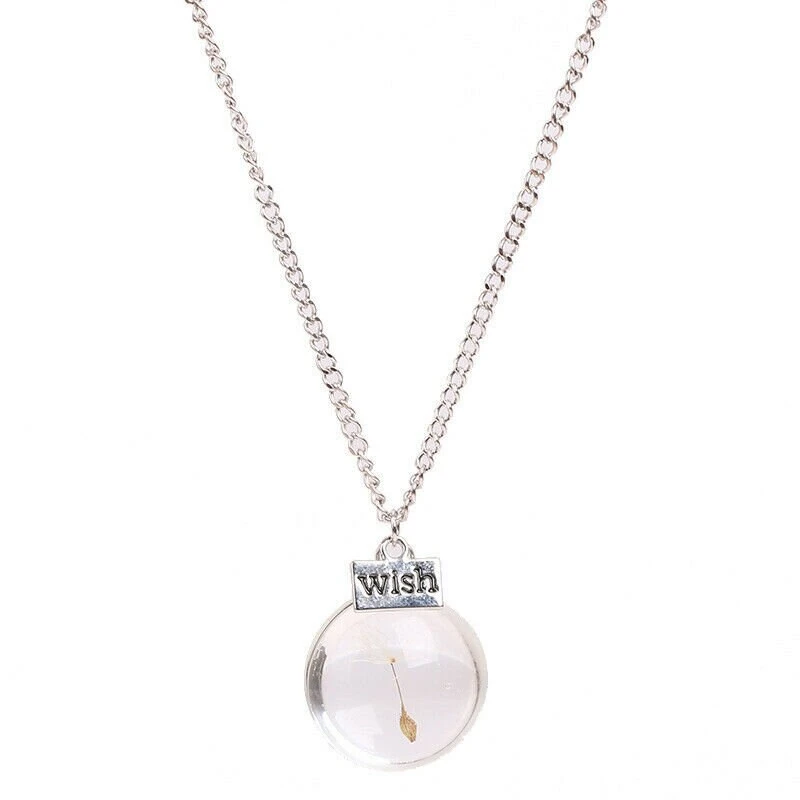 Real Dandelion Necklace, Make A Wish, Blown Glass Bead, Christmas Gift, Inspirational Jewellery 7 Real Dandelion Necklace, Make A Wish, Blown Glass Bead, Christmas Gift, Inspirational Jewellery - Image 5