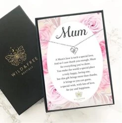 Mum Necklace Jewellery Gift Present With Special Thoughtful Words And Beautiful Gift Box Perfect For Birthday Mothers Day Or Christmas