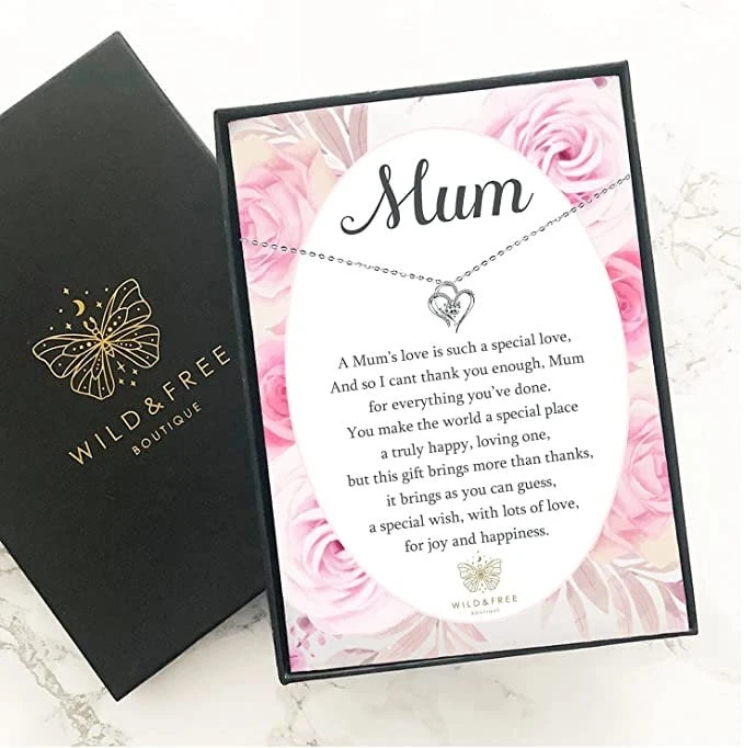 Mum Necklace Jewellery Gift Present With Special Thoughtful Words And Beautiful Gift Box Perfect For Birthday Mothers Day Or Christmas 3 Mum Necklace Jewellery Gift Present With Special Thoughtful Words And Beautiful Gift Box Perfect For Birthday Mothers Day Or Christmas