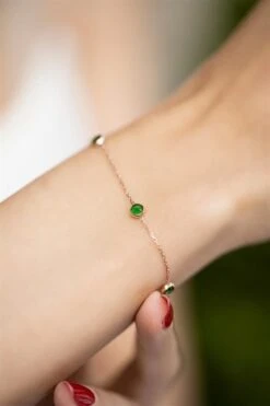 925 Silver Bracelet With Multiple Stones, Christmas Gift For Her, Minimalist Bracelets For Women, Best Friend Birthday Gift For Mom