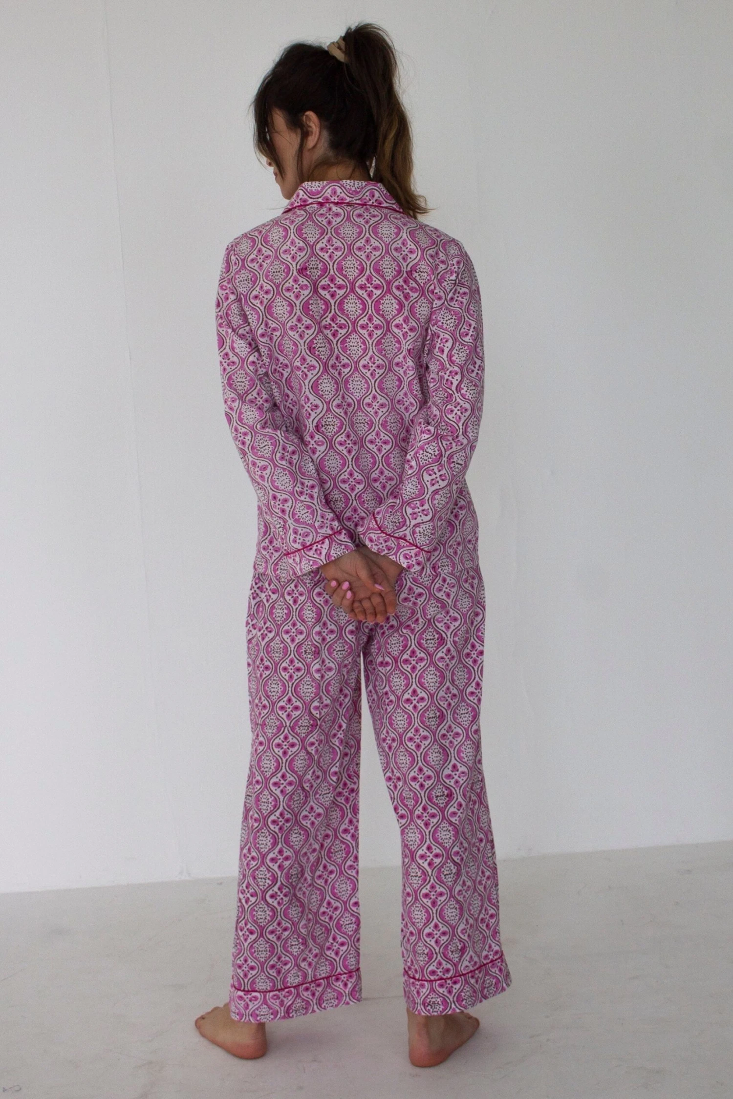 Pure 100% Breathable Organic Cotton Pyjamas,long Cotton Ladies Pj Set,unique Print Christmas Pajama,pretty Women’s Sleepwear,gift For Her,.. 8 Pure 100% Breathable Organic Cotton Pyjamas,long Cotton Ladies Pj Set,unique Print Christmas Pajama,pretty Women’s Sleepwear,gift For Her,.. - Image 6