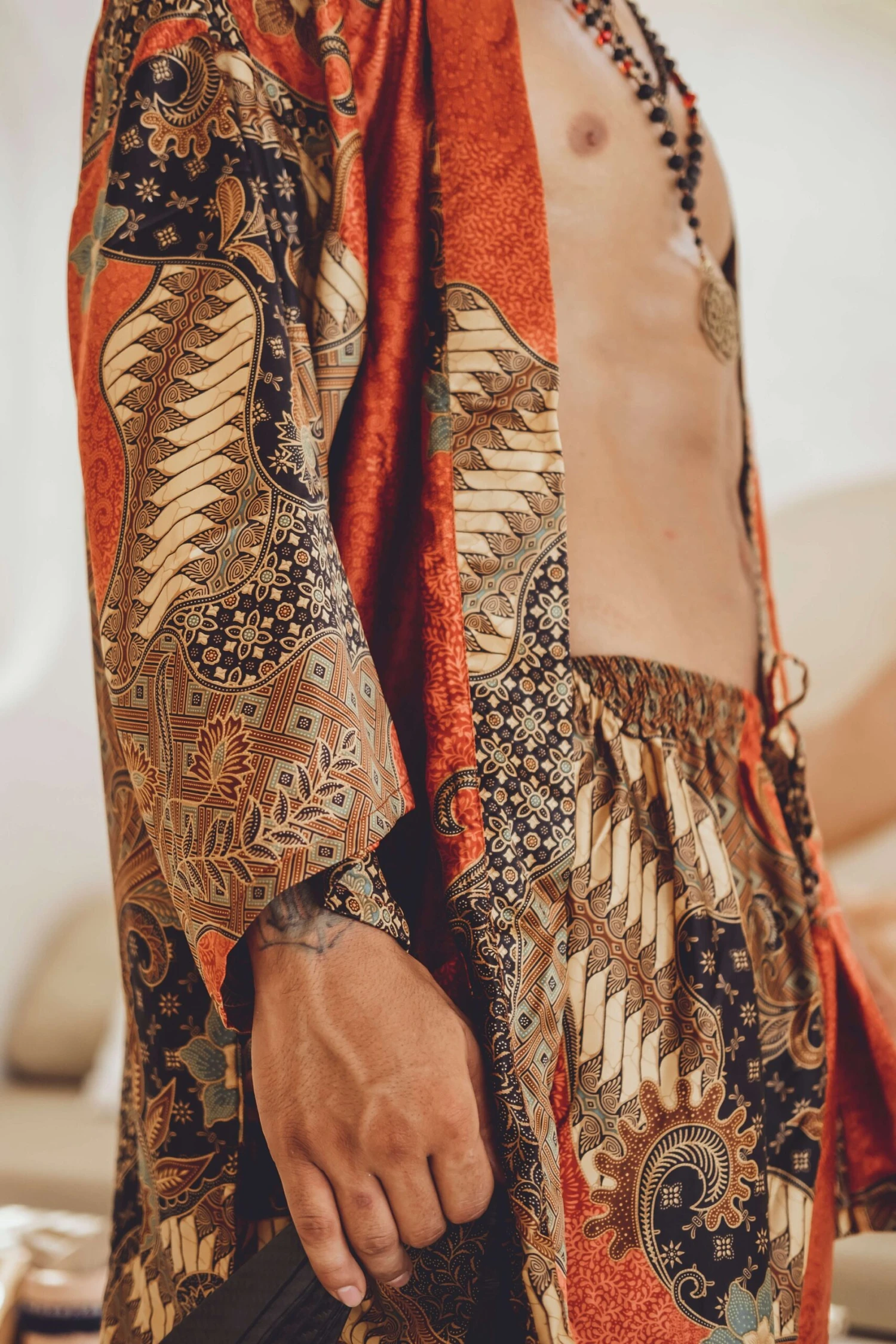 Red Short Silk Kimono + Boxers ~ Silk Jacket Robe For Man ~ Silk Pajama Robe For Men ~ Silk Cardigan With Boxers ~ Christmas Gift For Him 8 Red Short Silk Kimono + Boxers ~ Silk Jacket Robe For Man ~ Silk Pajama Robe For Men ~ Silk Cardigan With Boxers ~ Christmas Gift For Him - Image 6