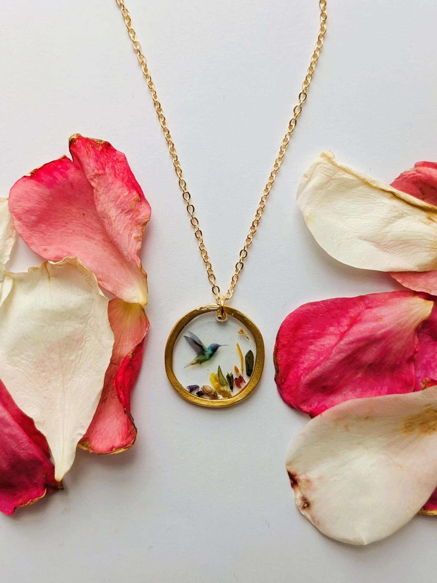 Floral Necklace, Christmas Gifts, Gift For Her, Gifts For Women, Handmade Resin Necklace, Real Flower Jewellery, Botanical Dainty Jewelry 5 Floral Necklace, Christmas Gifts, Gift For Her, Gifts For Women, Handmade Resin Necklace, Real Flower Jewellery, Botanical Dainty Jewelry - Image 3