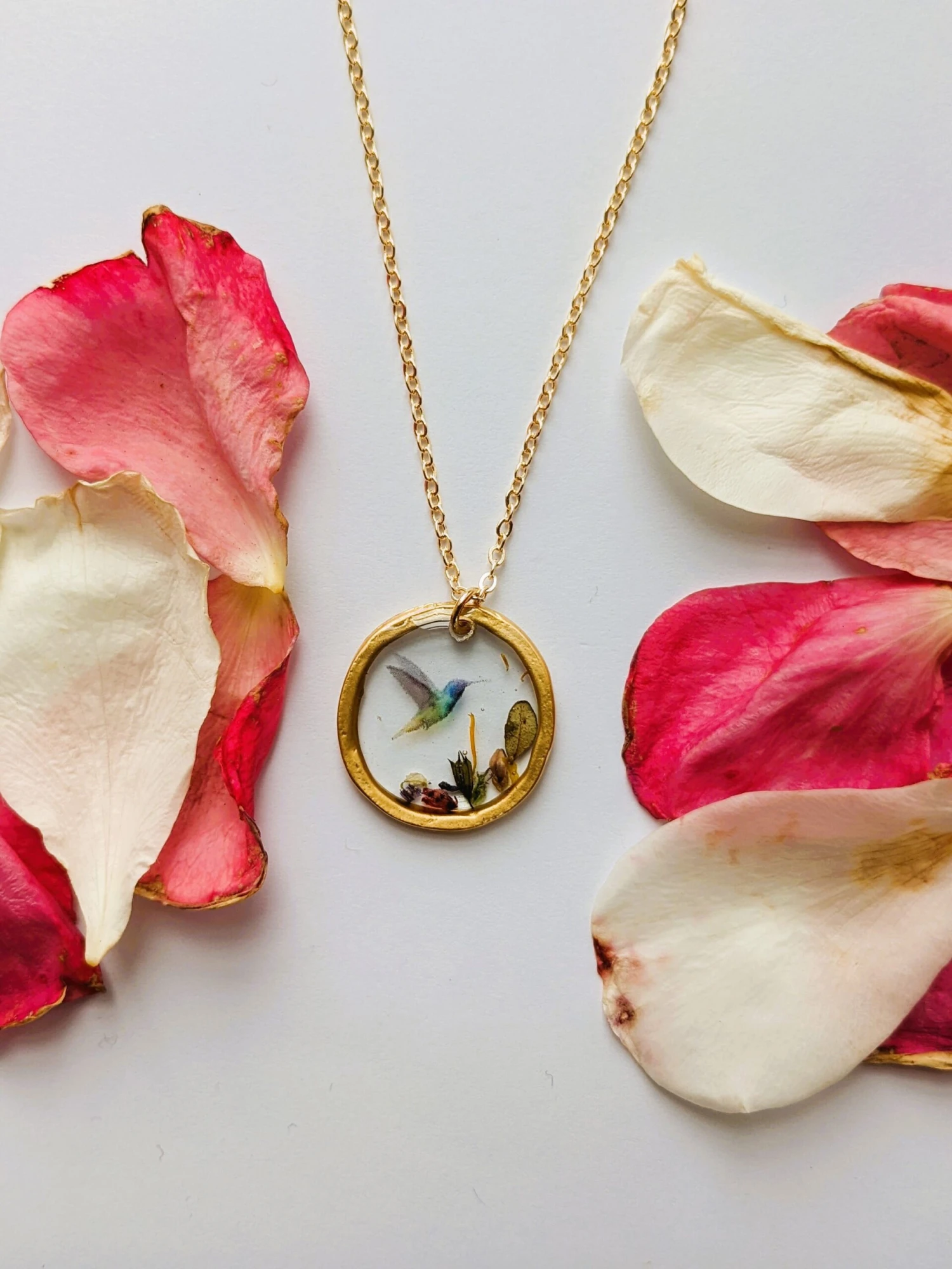 Floral Necklace, Christmas Gifts, Gift For Her, Gifts For Women, Handmade Resin Necklace, Real Flower Jewellery, Botanical Dainty Jewelry 6 Floral Necklace, Christmas Gifts, Gift For Her, Gifts For Women, Handmade Resin Necklace, Real Flower Jewellery, Botanical Dainty Jewelry - Image 4