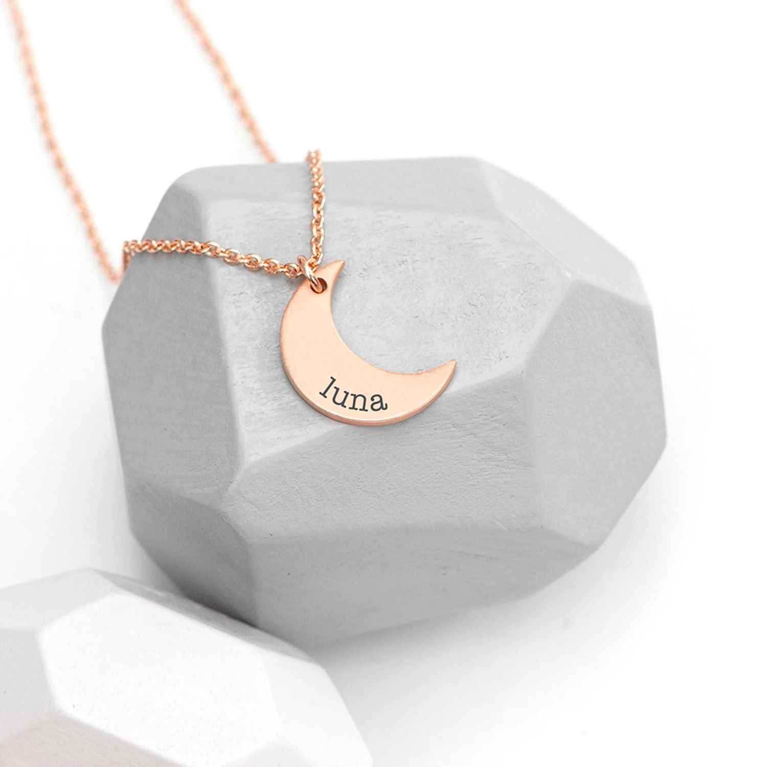 Personalised Crescent Moon Necklace - For Her - Daughter - Wife - Birthday - Valentines - Anniversary- Christmas 5 Personalised Crescent Moon Necklace - For Her - Daughter - Wife - Birthday - Valentines - Anniversary- Christmas - Image 3