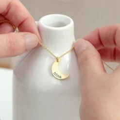 Personalised Crescent Moon Necklace - For Her - Daughter - Wife - Birthday - Valentines - Anniversary- Christmas 12 Personalised Crescent Moon Necklace - For Her - Daughter - Wife - Birthday - Valentines - Anniversary- Christmas -Jewellery Paradise il fullxfull.4034861559 jekz